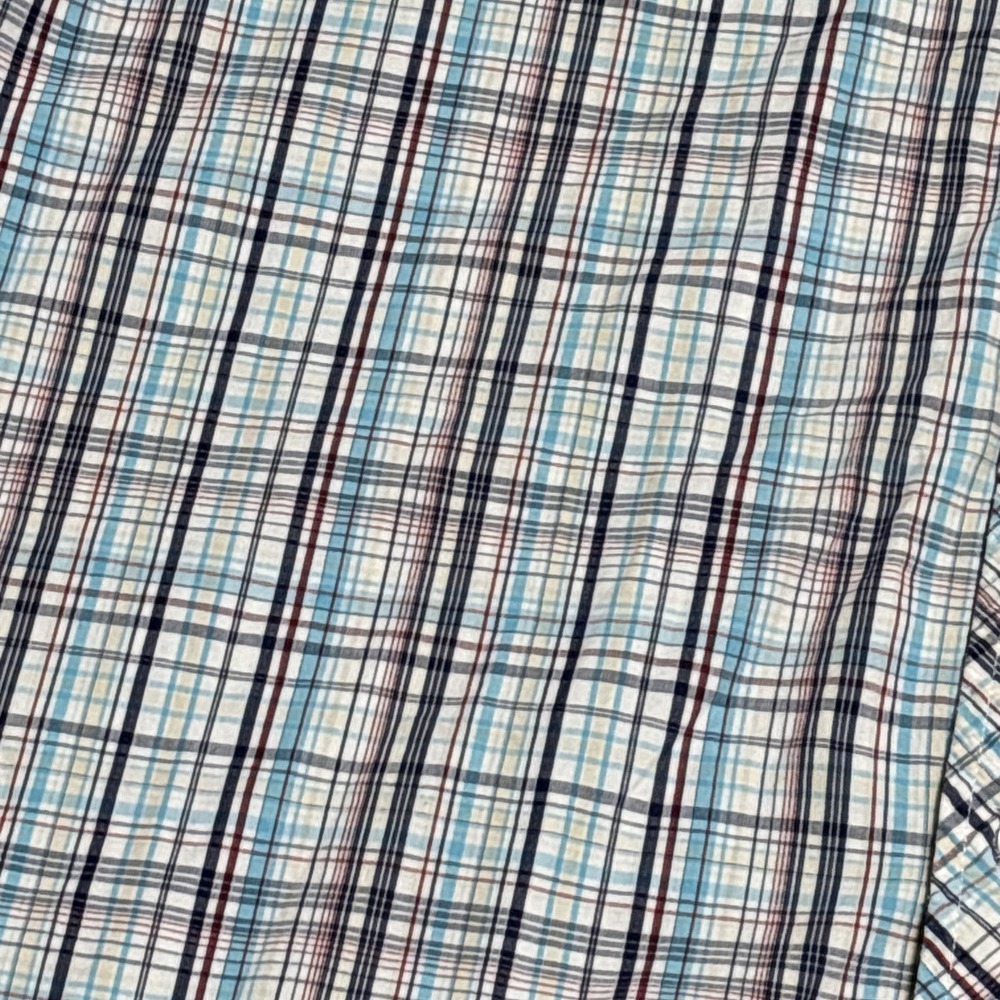 Vtg 90s Phat Farm Shirt Mens Color Cage White Blue Red Plaid Hip Hop Y2K 3XL - Picture 5 of 16